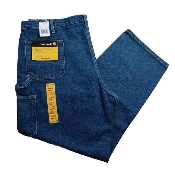 Carhartt Men’s 46x32 Carpenter  Original  Dungaree Fit Straight Leg - Picture 6 of 10